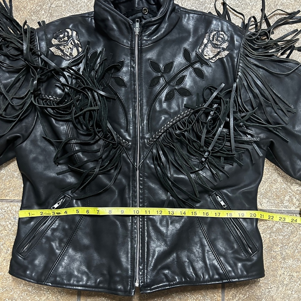 Vintage Leather Fringe Jacket - Picture 14 of 14